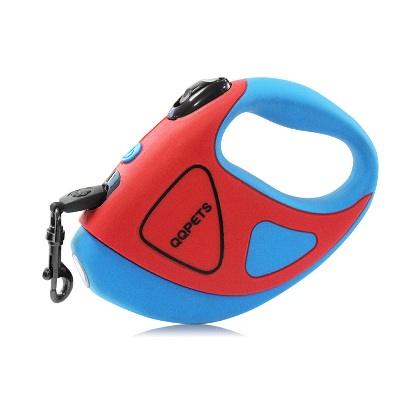 Automatic Retractable LED Dog Leash with Fiber Rope