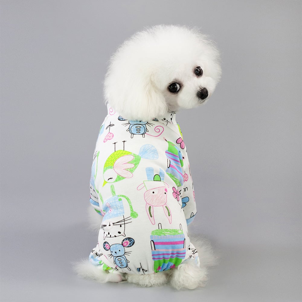 Dog Biker Striped Pajamas for Pets