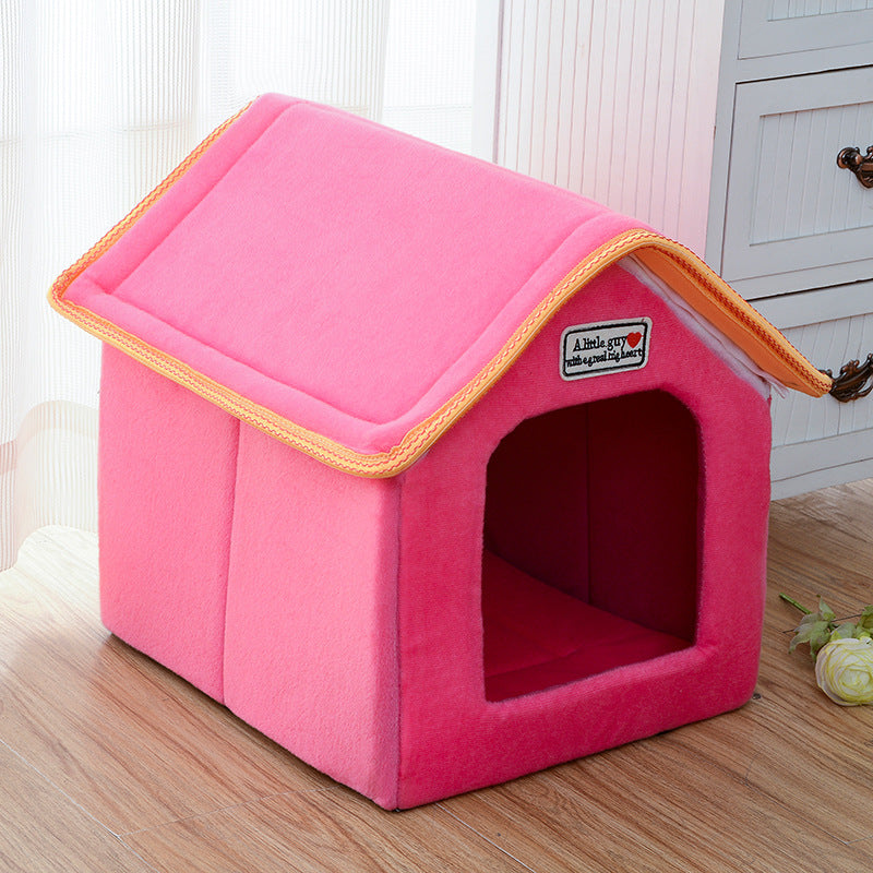 Pet Bed for Cats and Dogs, Washable Folding Design